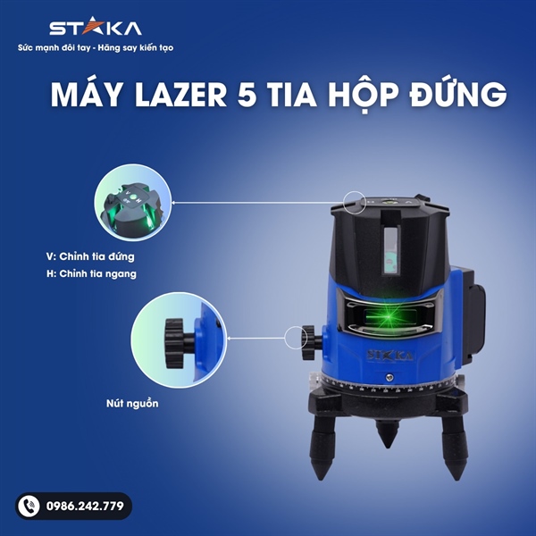 Máy lazer 5 tia Hộp đứng STK (Không kèm chân)(1C/H,12C/T) -M1 – CÁI