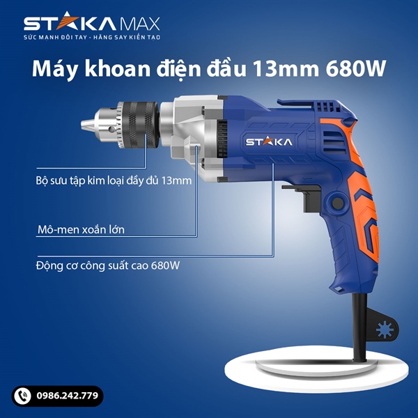 Máy Khoan Điện Đầu 13mm 680W STK (1C/H,10C/T)-M1 – Cái