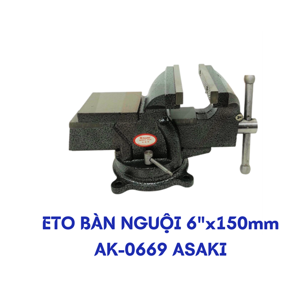 Ê tô bàn nguội 6″x150mm AK-0669 Asaki – N3 – Cái