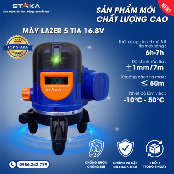 Máy Lazer 5 Tia 16.8V STK (Không kèm chân) (1C/H,8C/T)-NEW-M1 – Cái