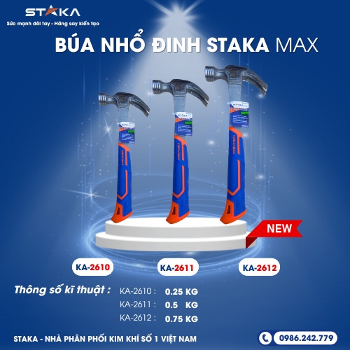 Búa nhổ đinh 0.25 kg STAKA Max (10C/H,60C/T)-N1 – Cái