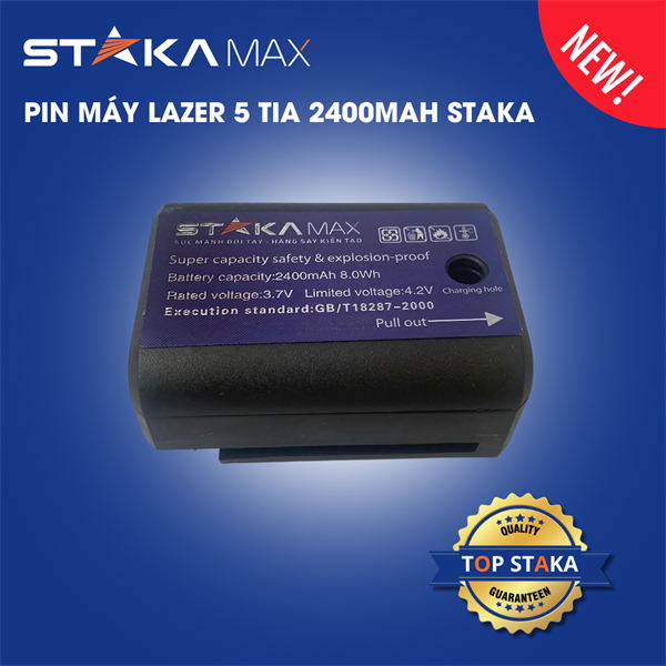 Pin máy Lazer 5 tia 2400mAh STK ( C/H, 100C/T)-M1 – Cái