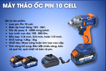 Máy Tháo Ốc Pin 10Cell STK (1C/H, 6C/T)-M1 – Cái