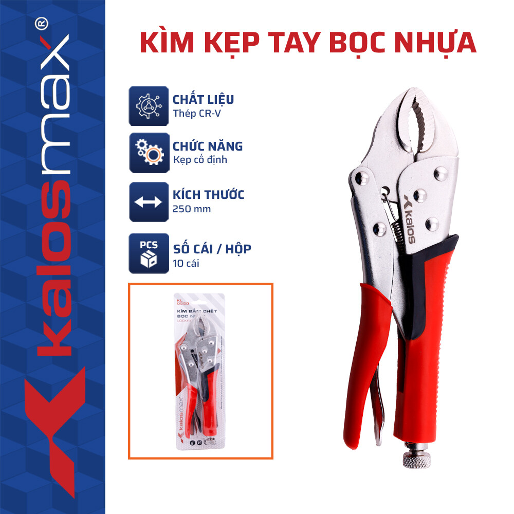 Kìm chết tay bọc nhựa kalosmax (10C/H, 60C/T) -N3