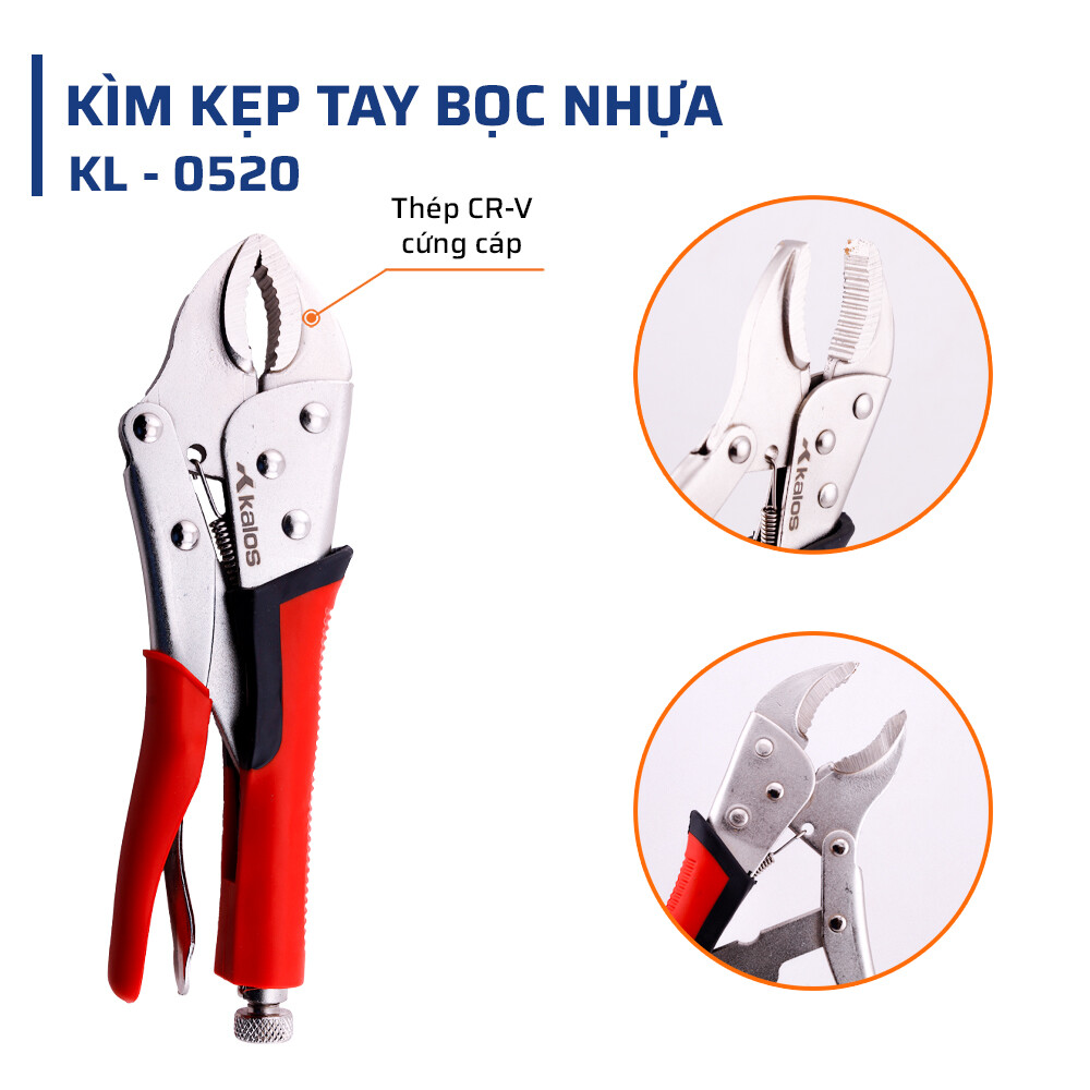 Thông số kỹ thuật kìm bấm chết tay bọc nhựa kalosmax 