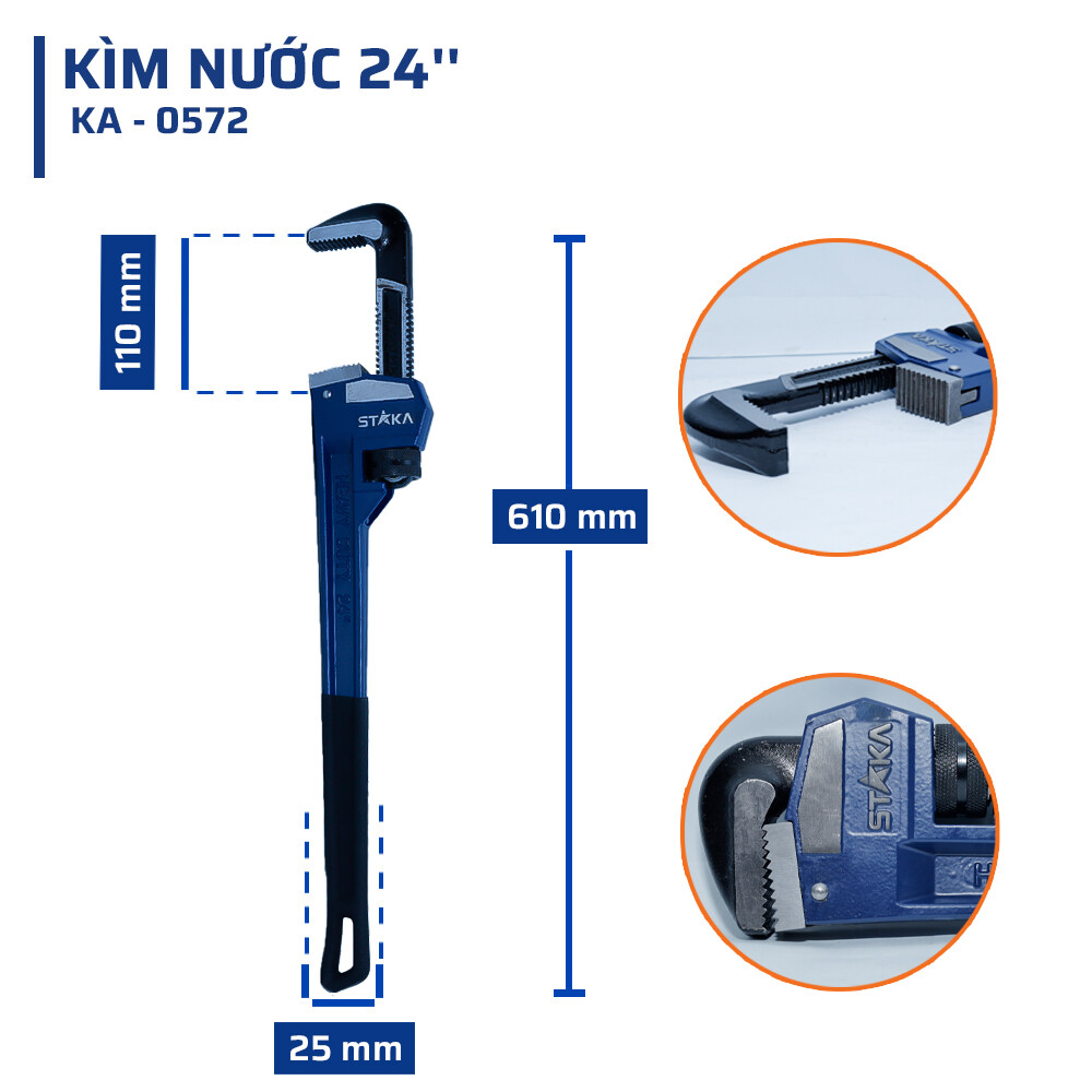 Thông số kỹ thuật chi tiết kìm nước 24'' STAKAMAX