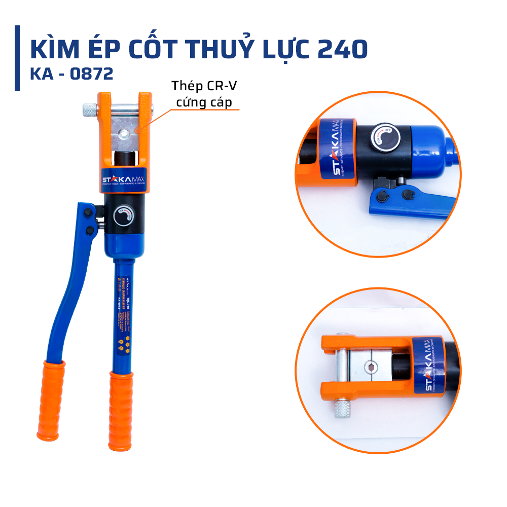 Thông số kỹ thuật của kìm ép cốt thuỷ lực 240 STAKAMAX