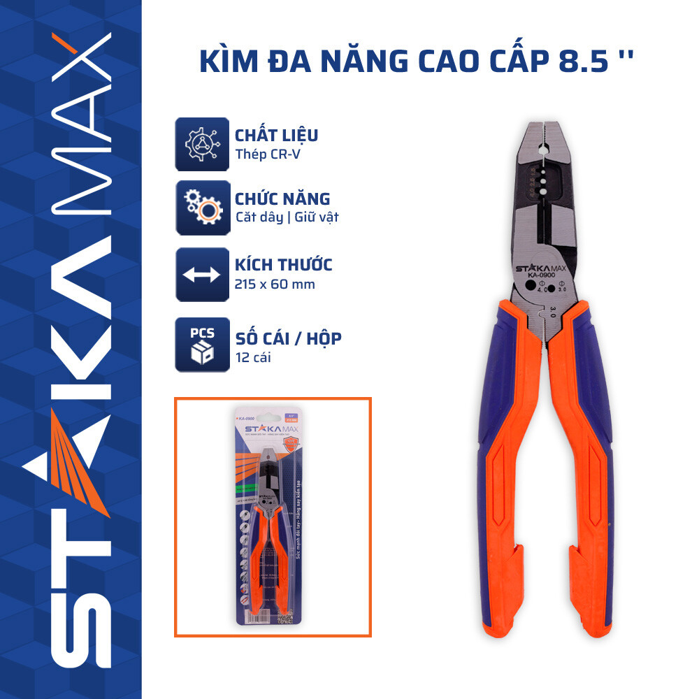 Kìm đa năng cao cấp 8.5 STAKAMAX (12C/H, 72C/T)-NEW-N1