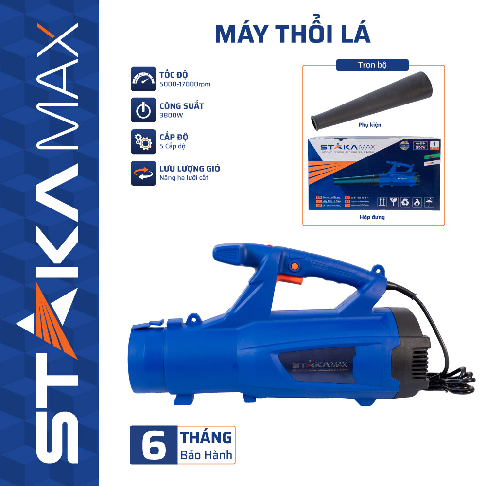 Máy Thổi Lá Điện STAKA (1C/H,4C/T)-M1 – 3800W Lõi Đồng Chính Hãng Giá Tốt