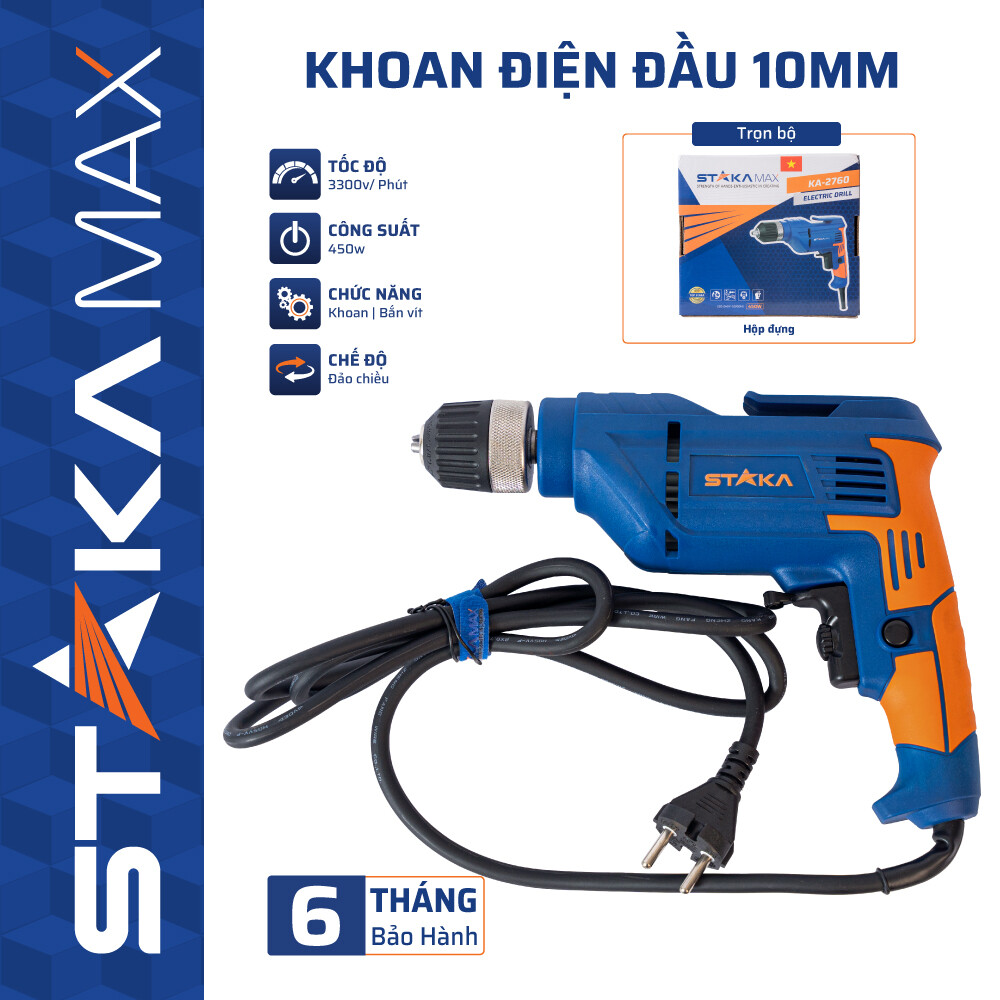 Máy Khoan Điện Đầu 10mm 450W STAKA (1C/H,10C/T)-M1 – Cái – Giá tốt, Chính hãng