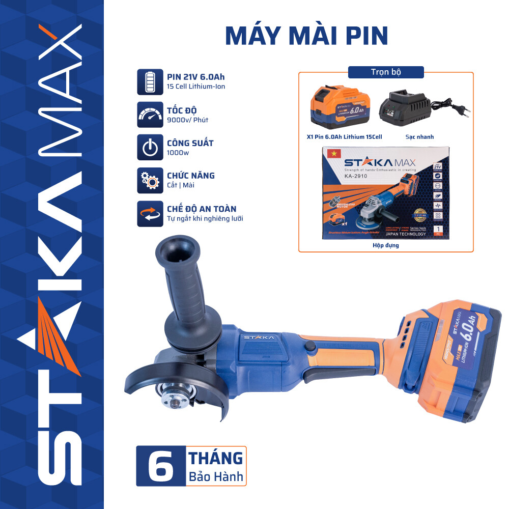 Máy Mài Pin STAKA (1 Pin 15cell-2000mAh) (5C/T)-M1 – Sức mạnh cắt, mài chuyên nghiệp