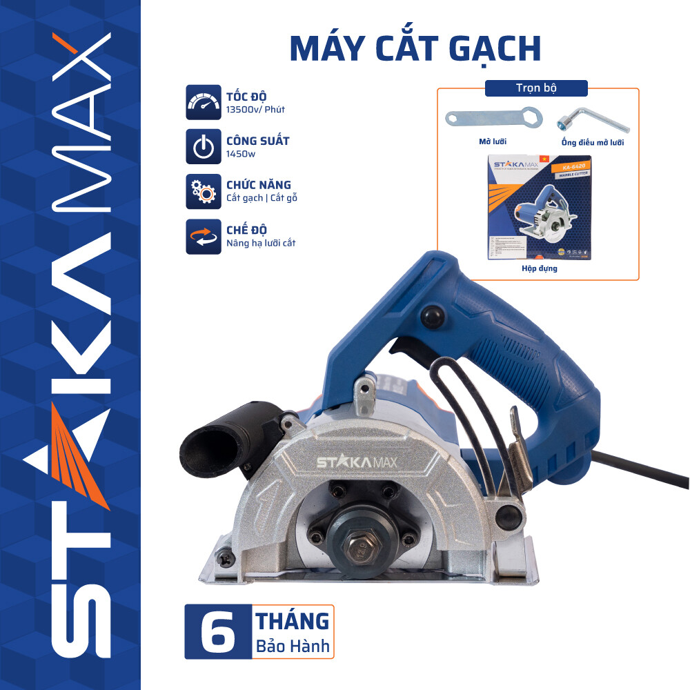 Máy Cắt Gạch 1450W/100mm STAKA (1C/H, 6C/T) -M1 – Cái – Tốc độ 13.500rpm, động cơ lõi đồng