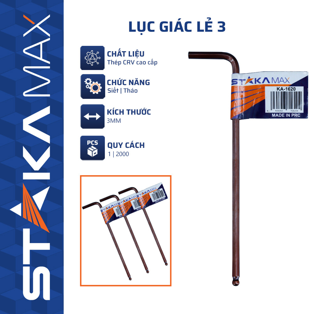 Lục giác lẻ 3 STAKAMAX (C/H, 2000C/T) -N3