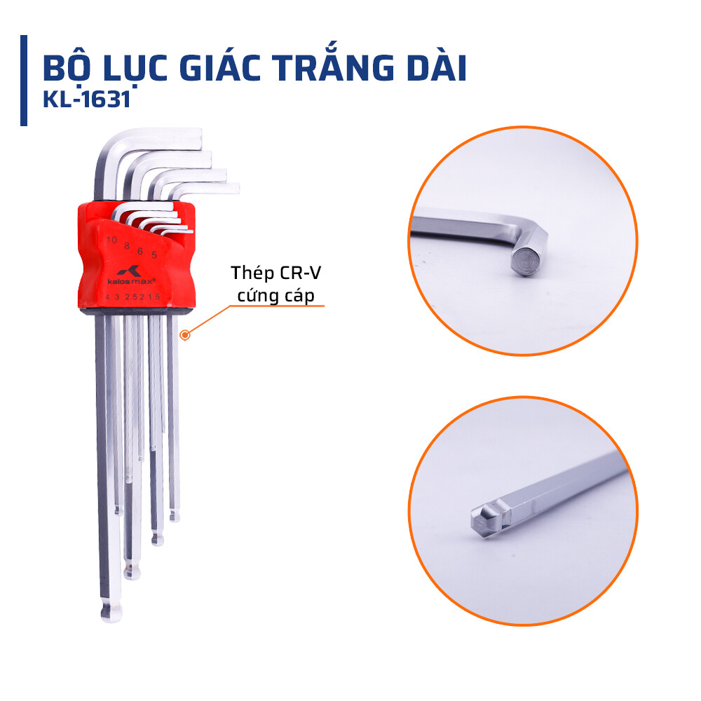 Thông số kỹ thuật chi tiết bộ lục giác trắng dài kalosmax