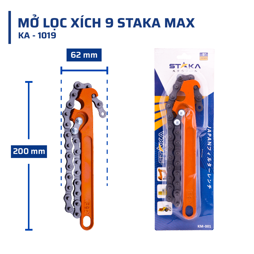 Thông số kỹ thuật chi tiết mở lọc xích 9 STAKAMAX