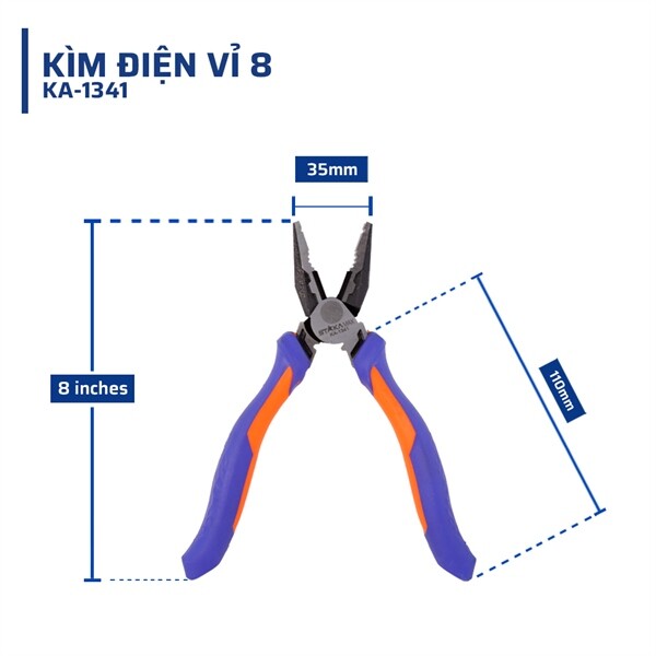Thông số kỹ thuật kìm điện vỉ 8 STAKAMAX