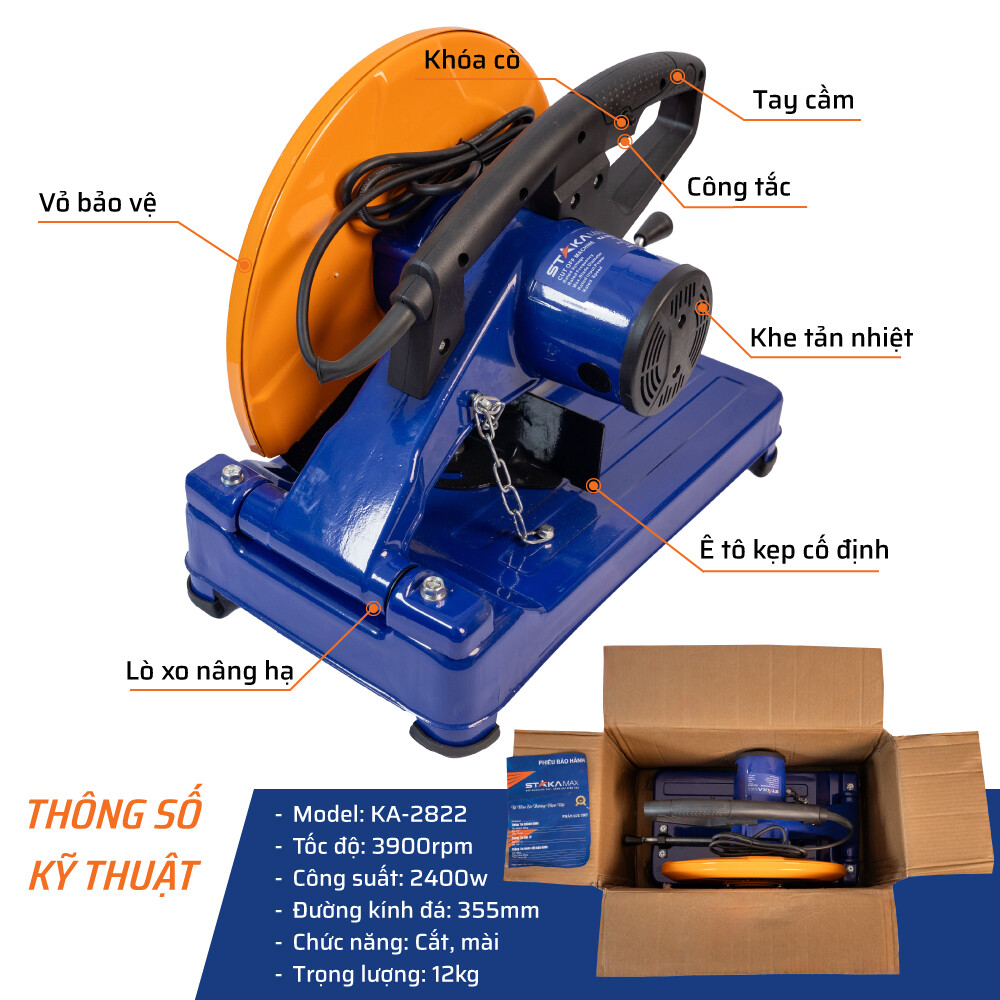 Thông Số Kỹ Thuật Máy Cắt Sắt 2400W STAKA