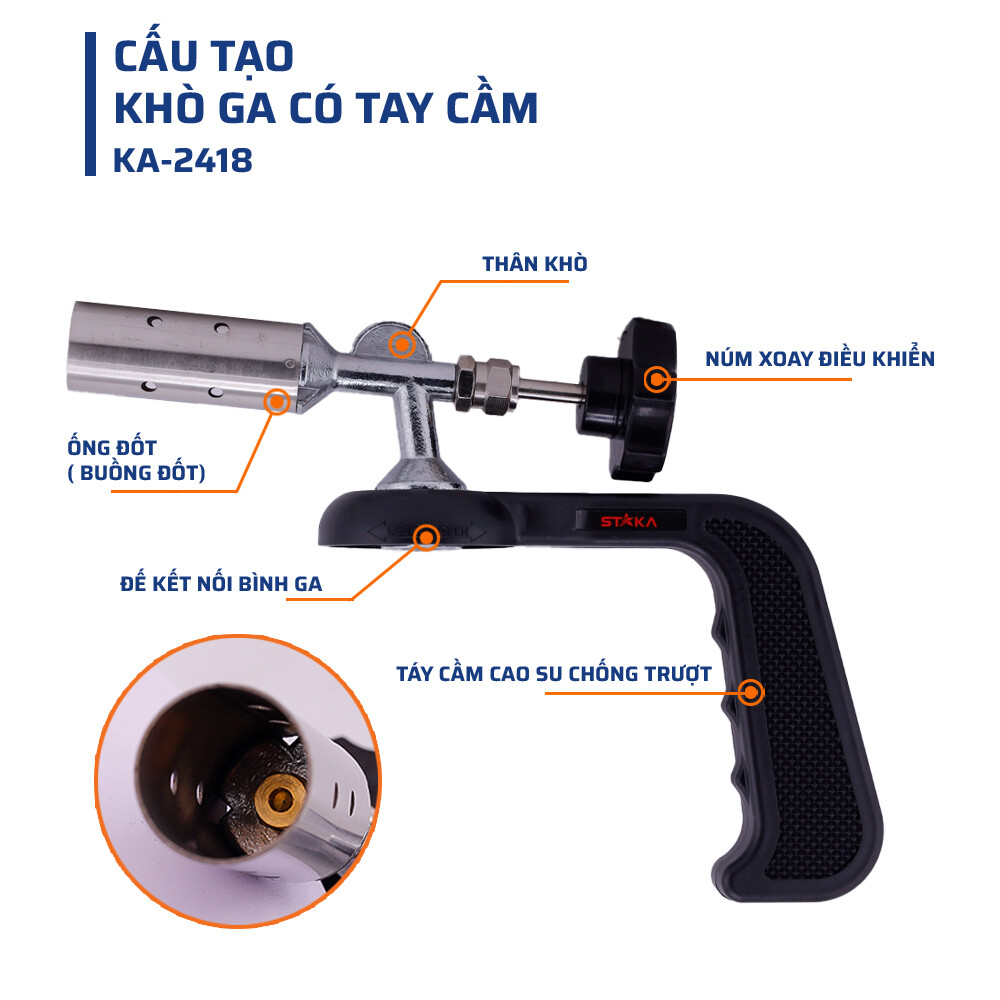 Thông số kỹ thuật chi tiết của khò ga có tay cầm STAKAMAX