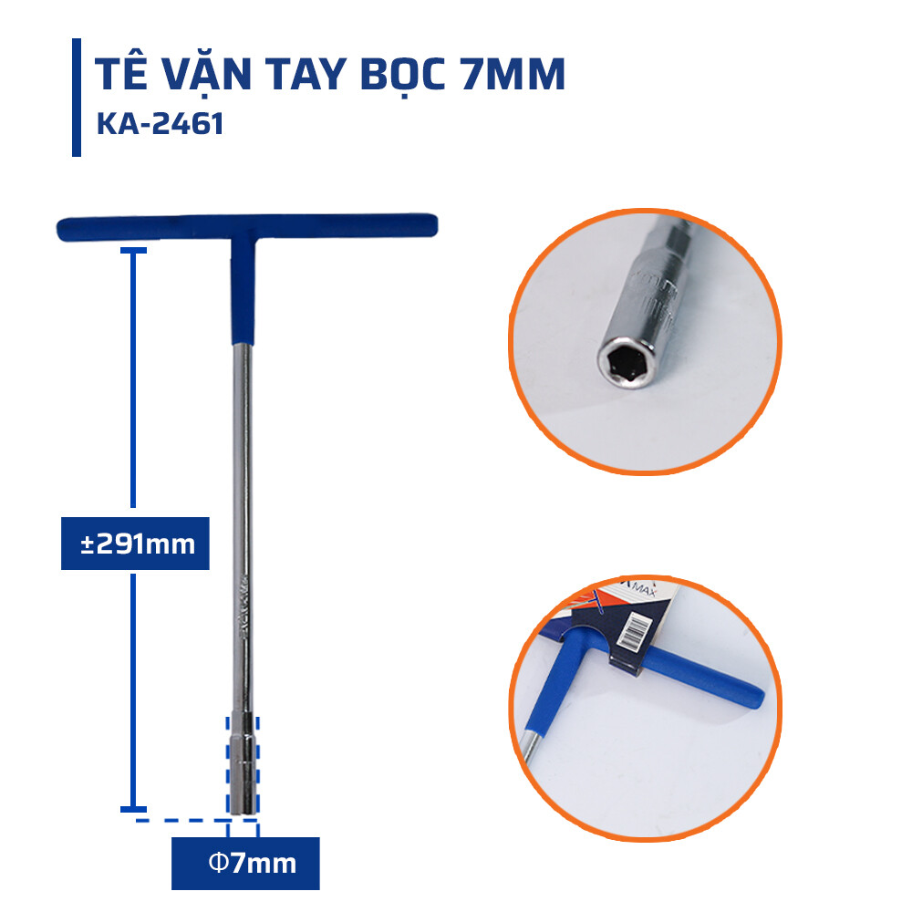 Thông số kỹ thuật chi tiết tê vặn tay bọc 7mm STAKAMAX