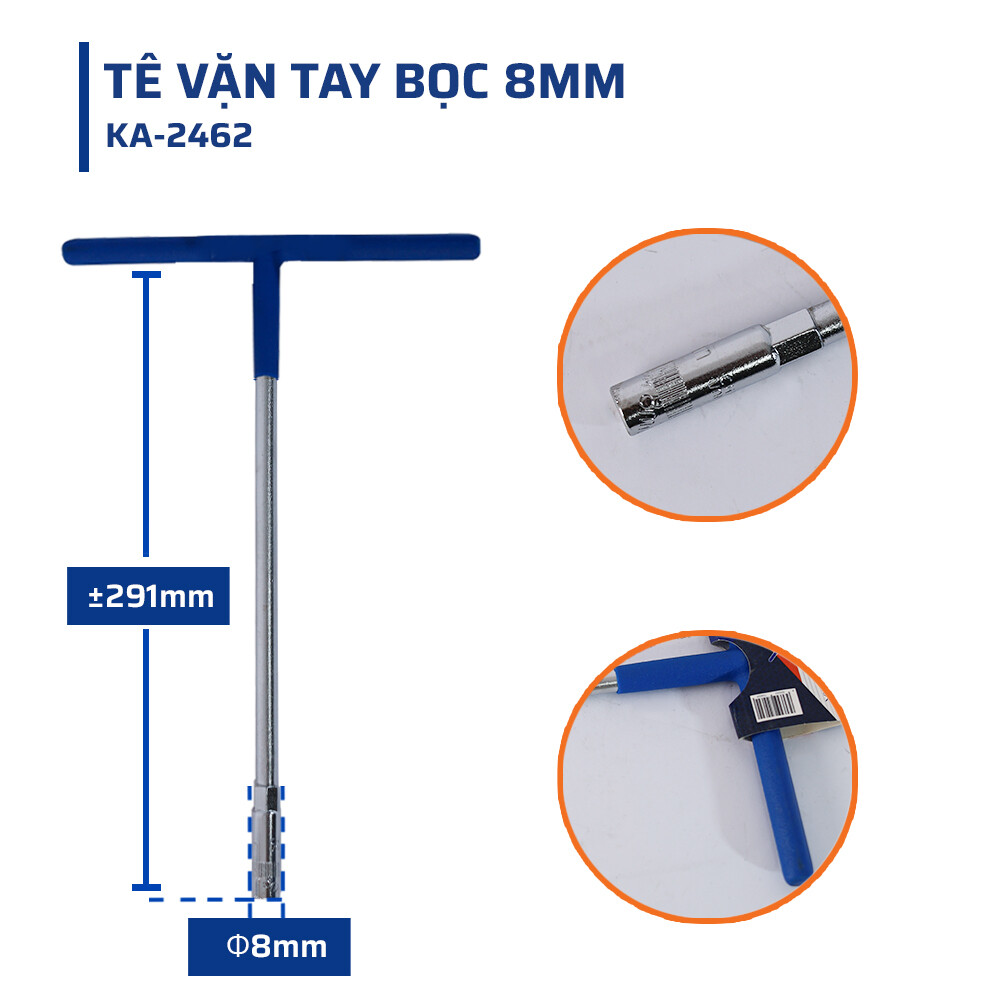 Thông số kỹ thuật chi tiết tê vặn tay bọc 8mm STAKAMAX