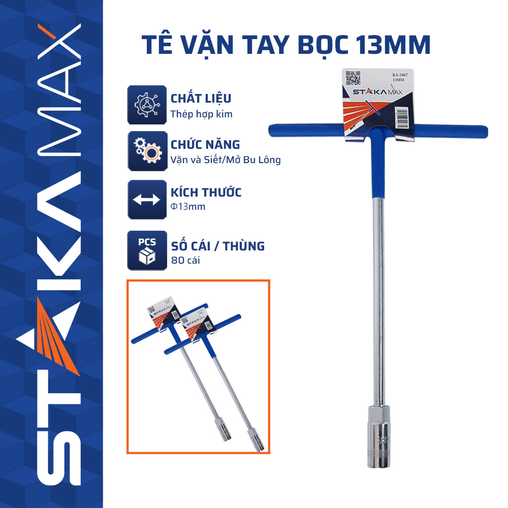 Tê Vặn tay bọc 13mm STAKAMAX (20C/H, 80C/T) -N3