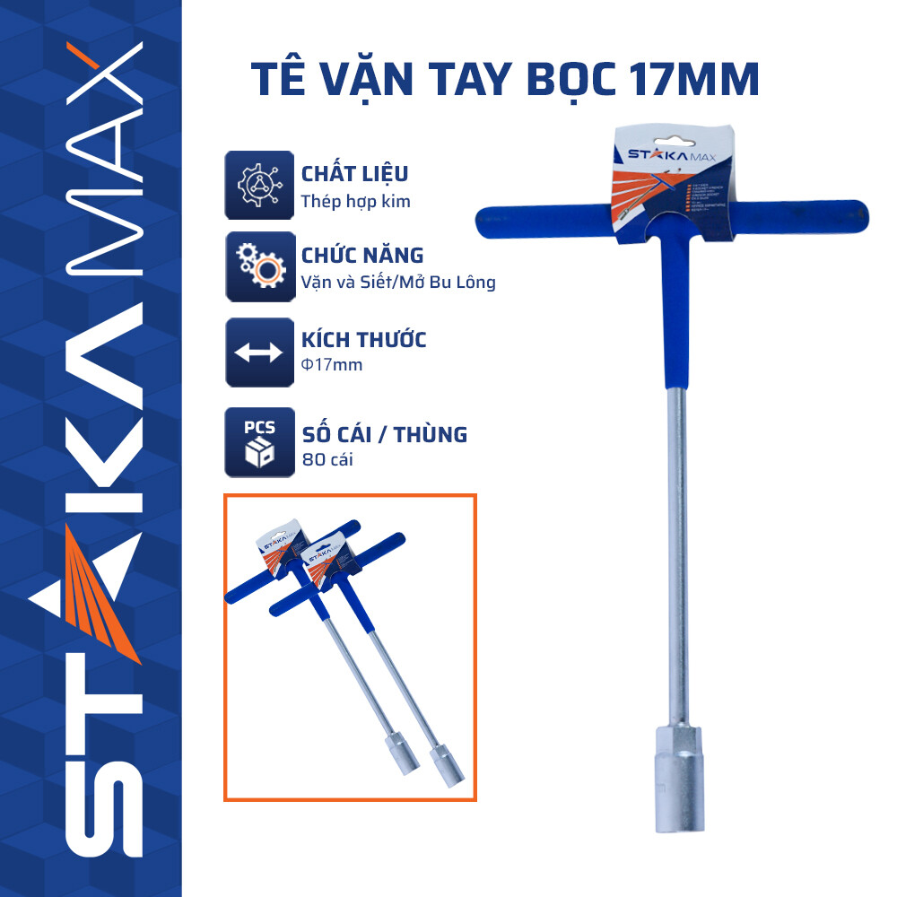 Tê Vặn Tay Bọc 17mm STAKAMAX (20C/H, 80C/T) -N1 – Cái