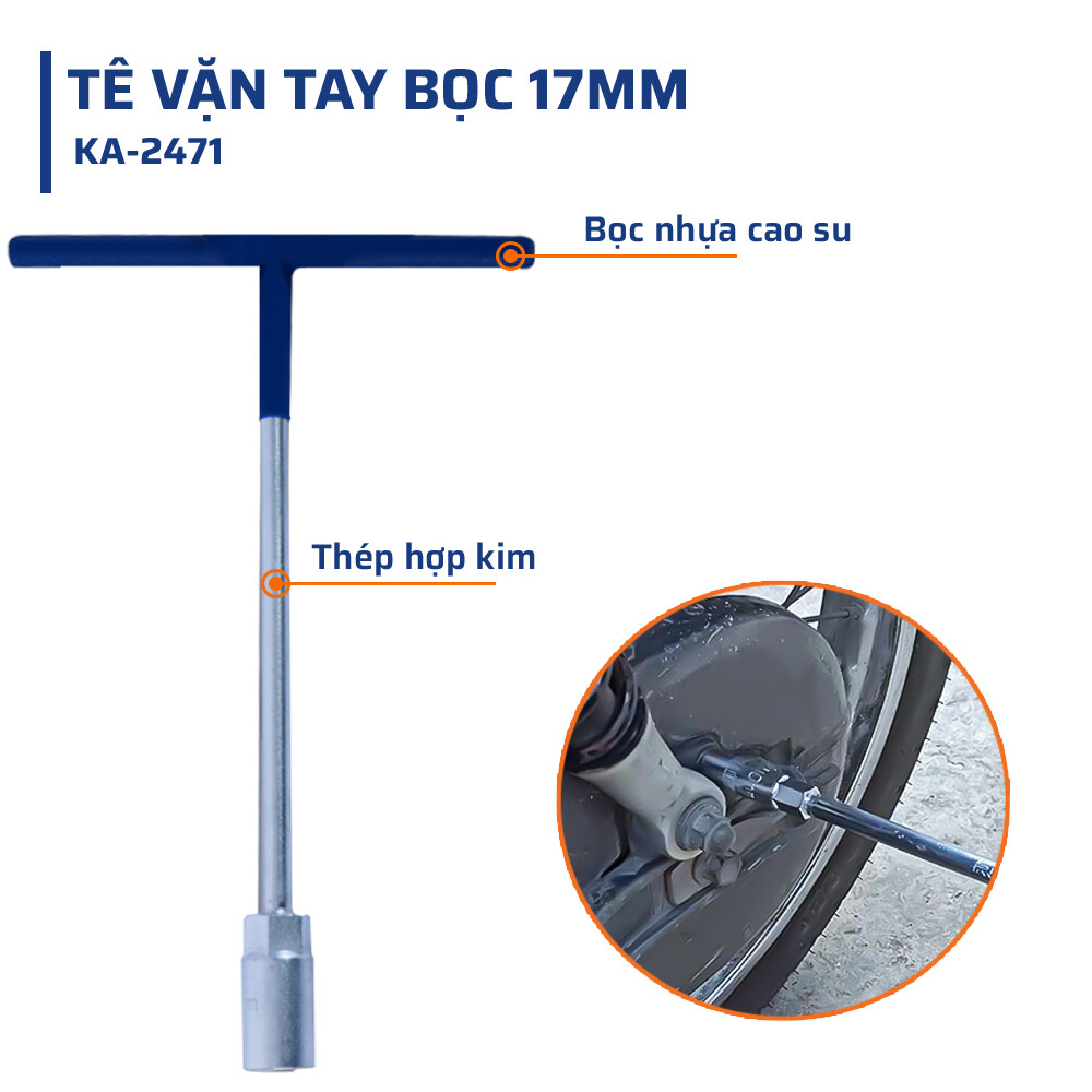 Thông số kỹ thuật của tê vặn tay bọc 17mm STAKAMAX