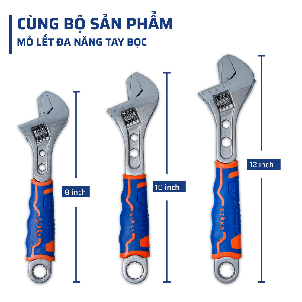 Thông số kỹ thuật chi tiết mỏ lết đa năng tay bọc 12 inch STAKAMAX