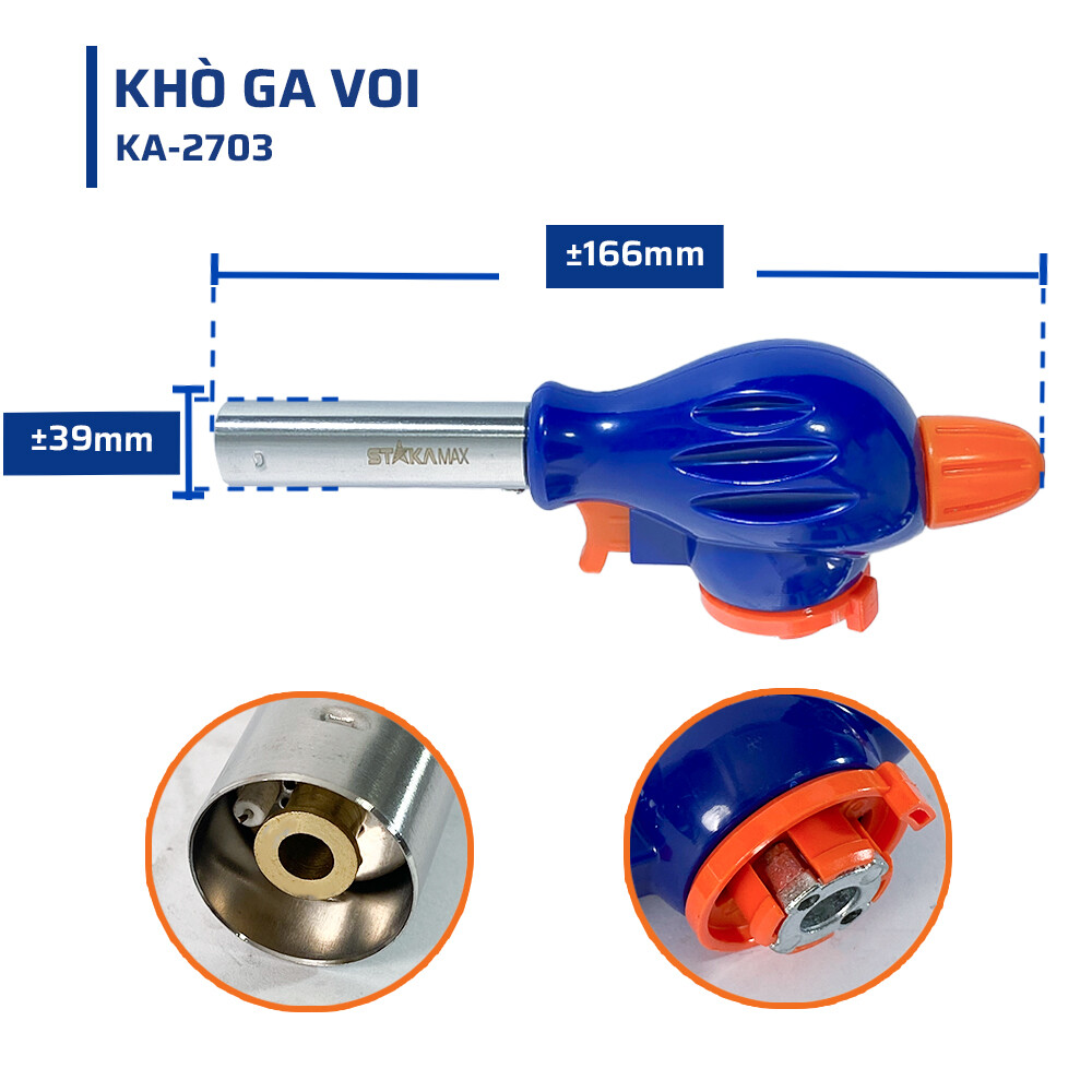 Thông số kỹ thuật chi tiết của khò ga voi STAKAMAX