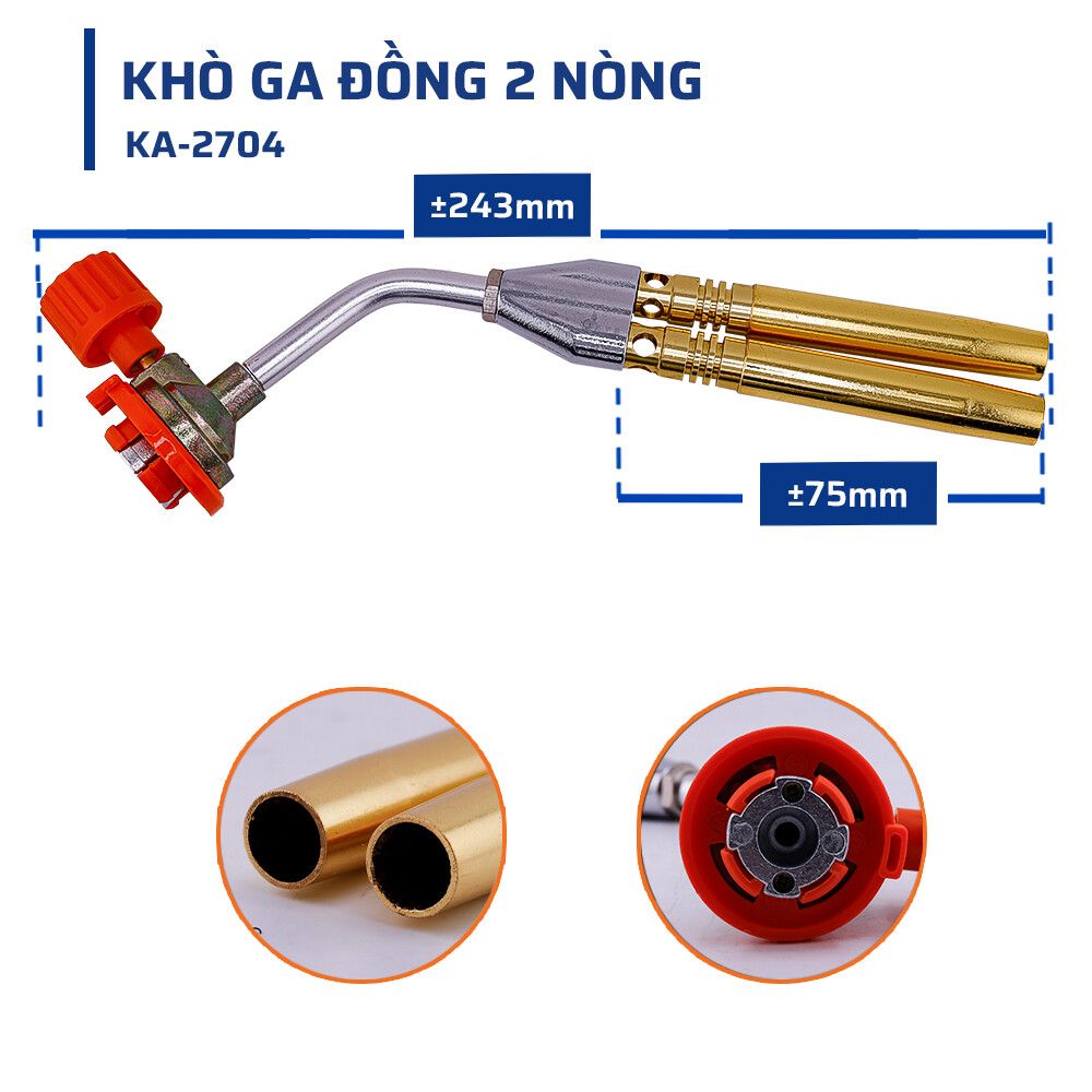 Thông Số Kỹ Thuật Khò Ga Đồng 2 Nòng STAKAMAX