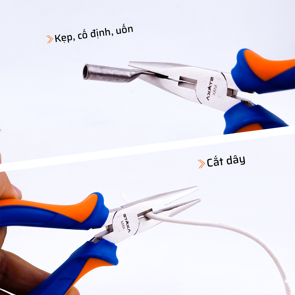 Ứng Dụng Thực Tế – Kìm Nhọn Mạ NIKEN 6'' STAKAMAX