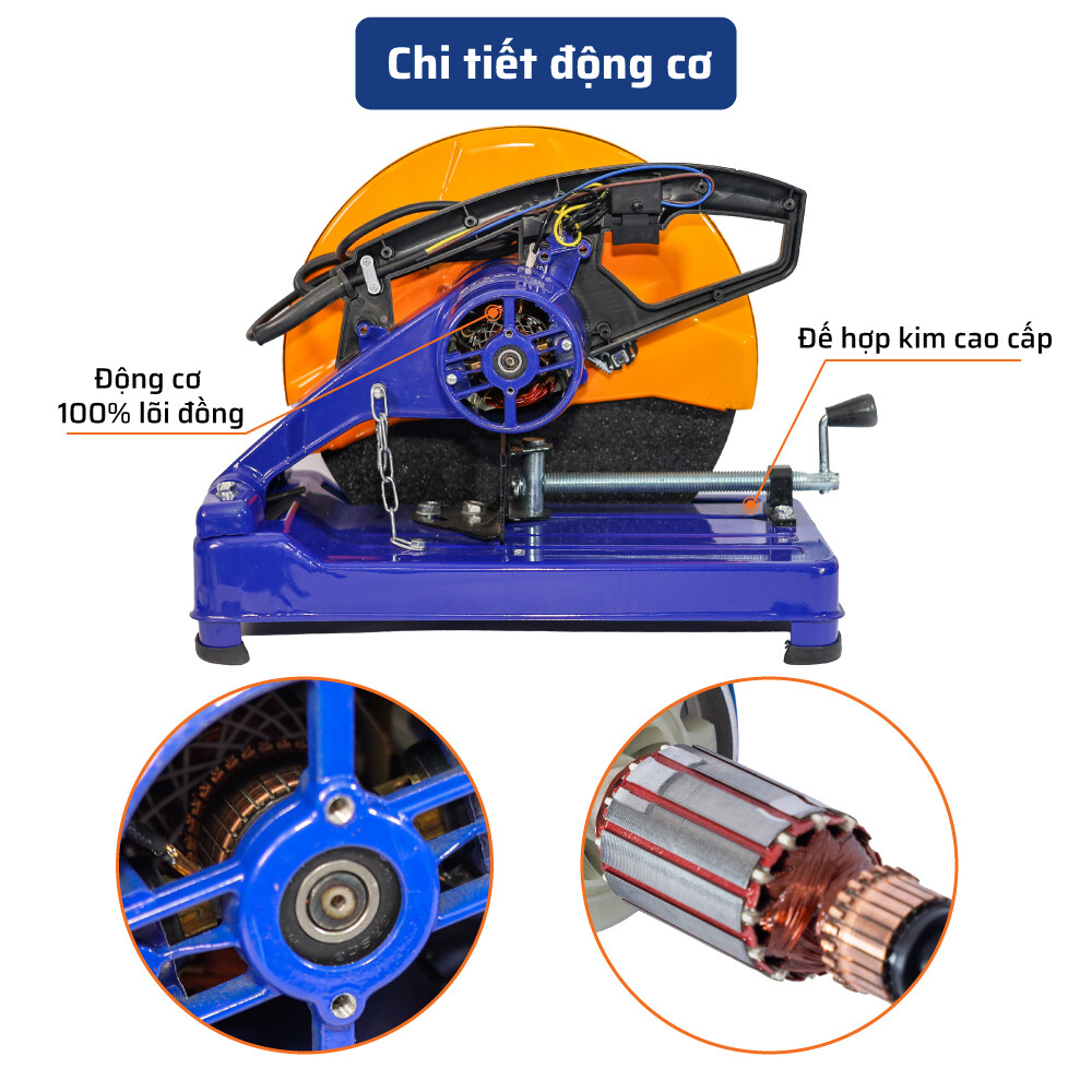 Chi Tiết Động Cơ Máy Cắt Sắt 2400W STAKA