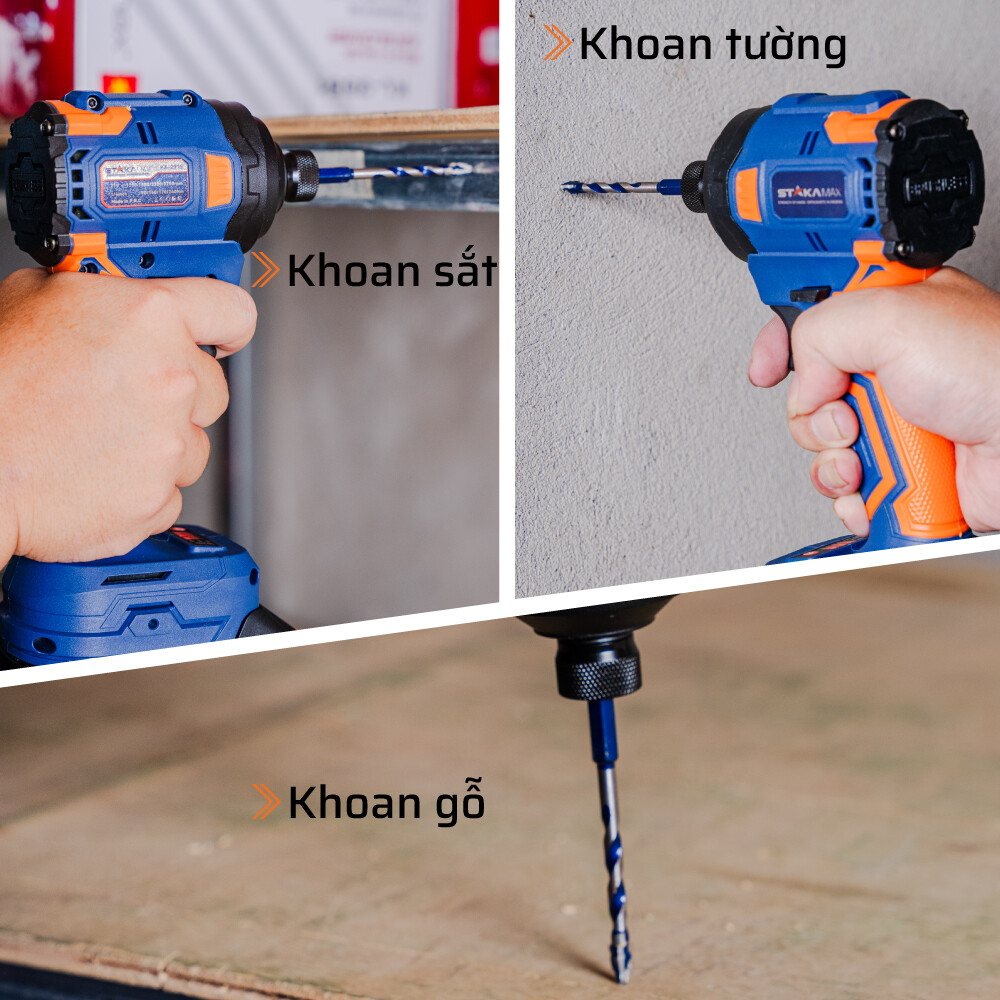 Test thực tế máy chuyên vít pin STAKA