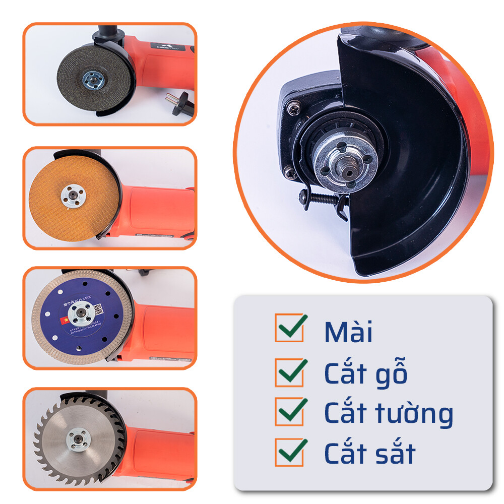 Chức năng máy mài 780W/100 Kalos Max