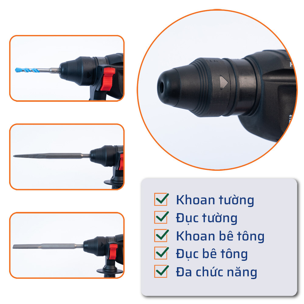 Chức năng của máy khoan bê tông pin chuyên dụng STAKA