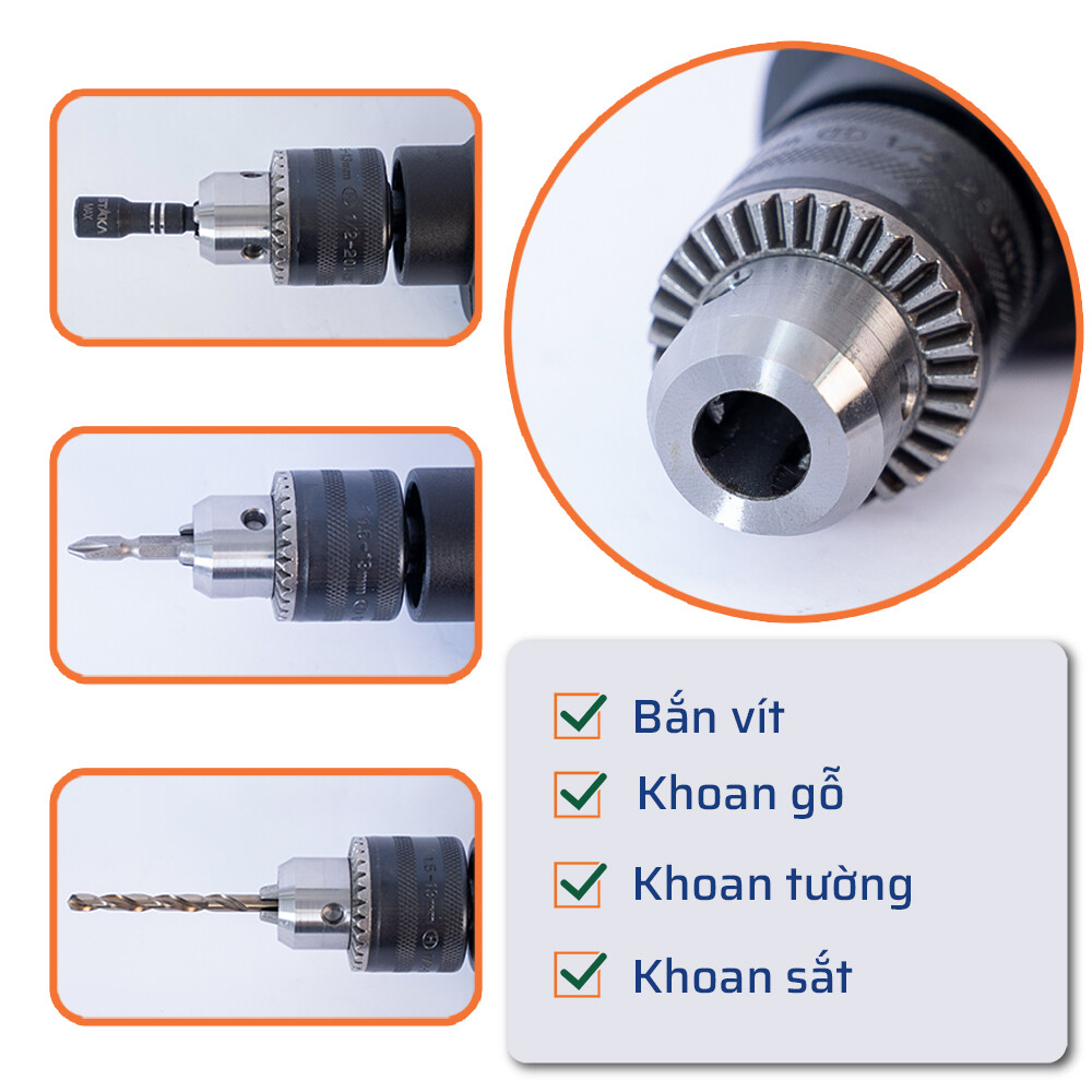 Công dụng đa năng của Máy Khoan Điện Đầu 13mm 710W KALOS Max