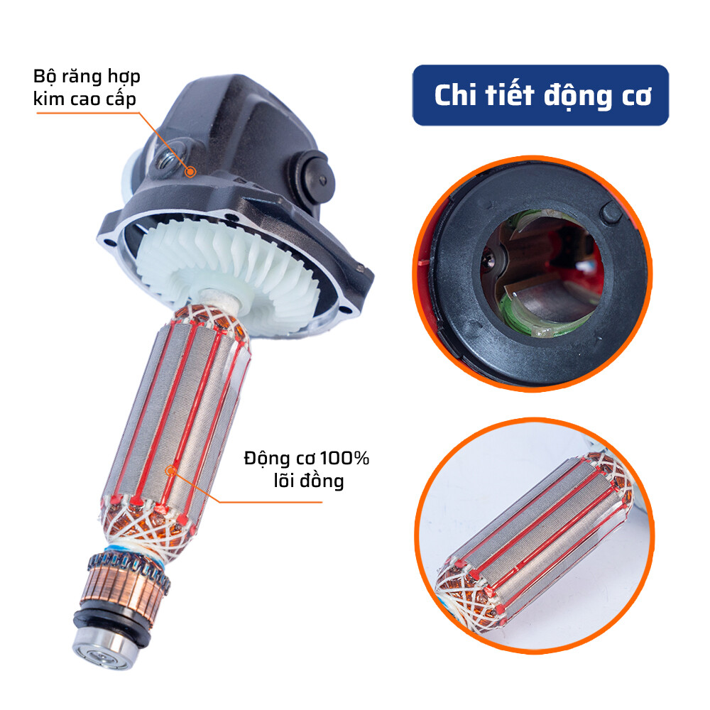 Cấu tạo (động cơ bên trong) Máy mài 860W/100 Kalos Max