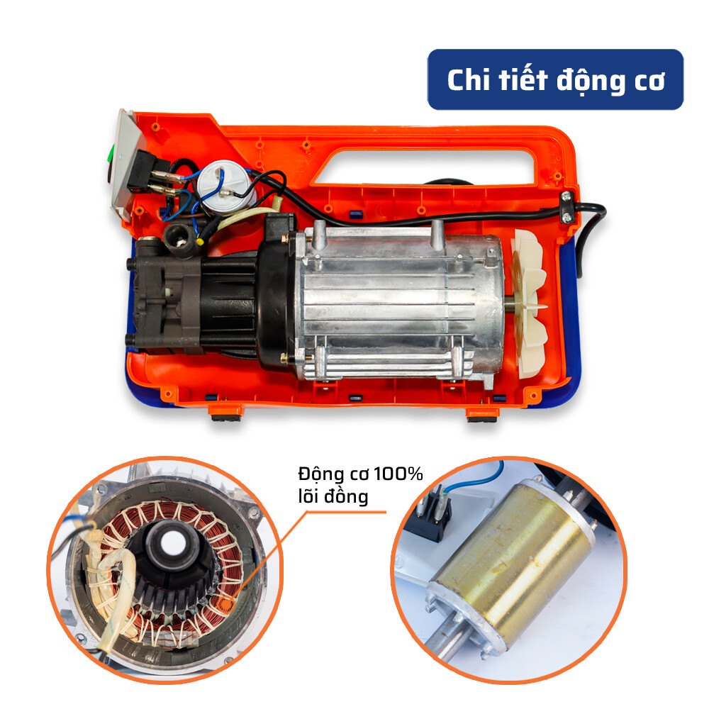 Cấu tạo & chất liệu máy rửa xe 1400W không chỉnh áp