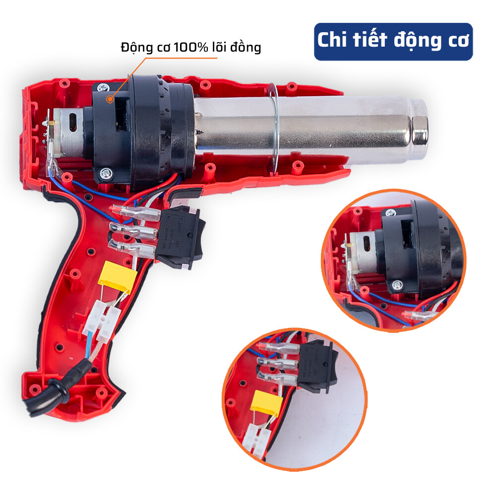Cấu Tạo Bên Trong (Động Cơ & Lõi Nhiệt) Khò Nóng KALOS Max