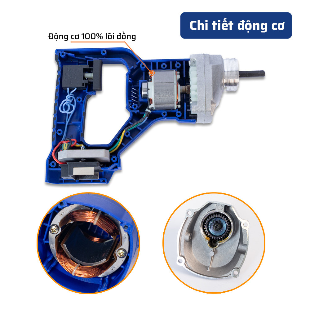 Cấu tạo bên trong (động cơ) máy đầm roi pin STAKA MAX 