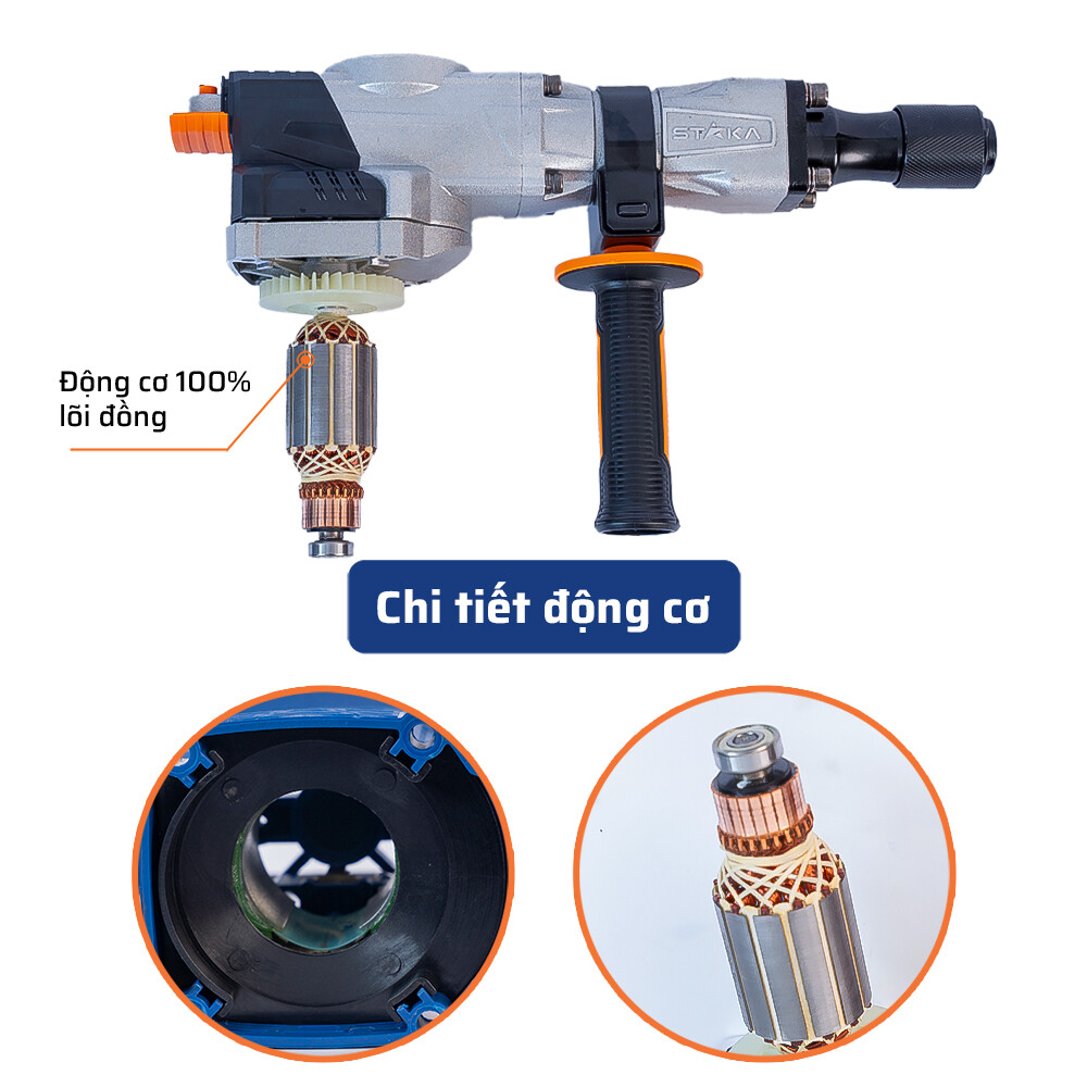 Cấu tạo bên trong (động cơ) máy đục 1350W/35mm STAKA
