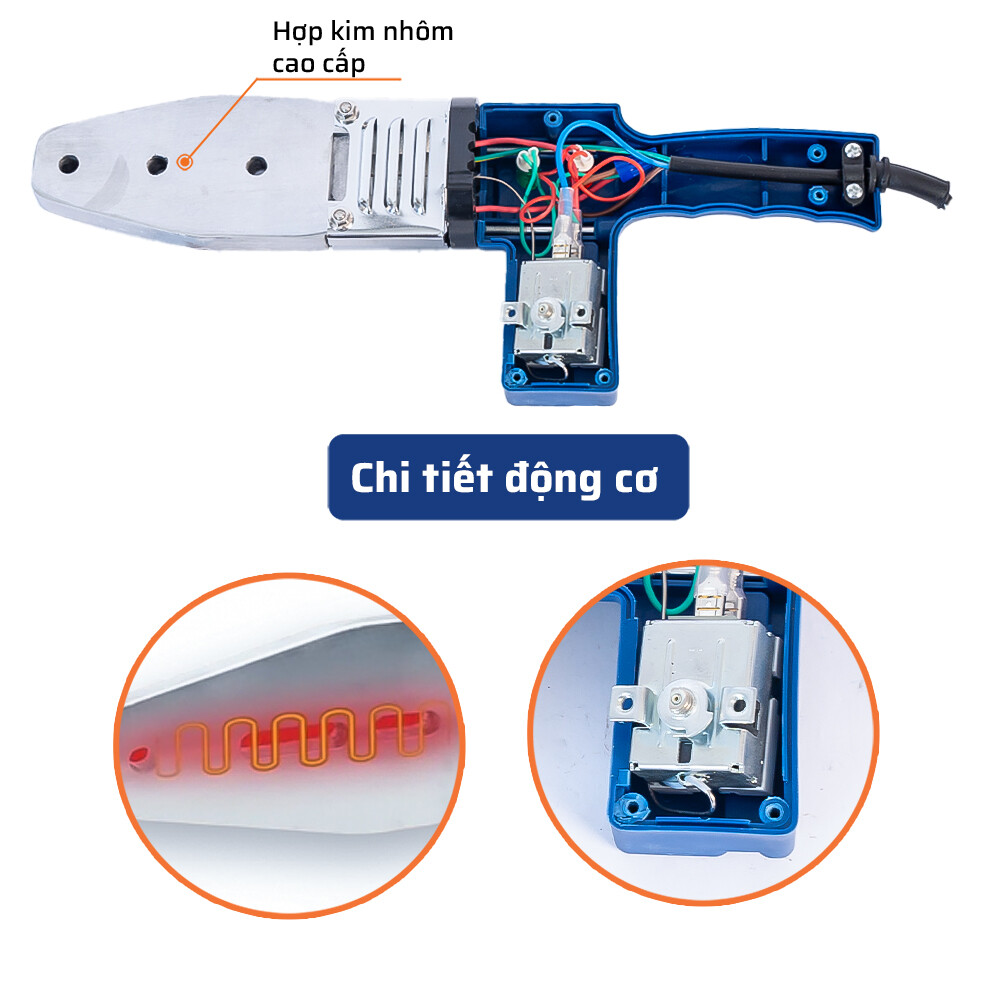 Cấu tạo bên trong (động cơ) máy hàn ống nhiệt 20-32mm 600W STAKA