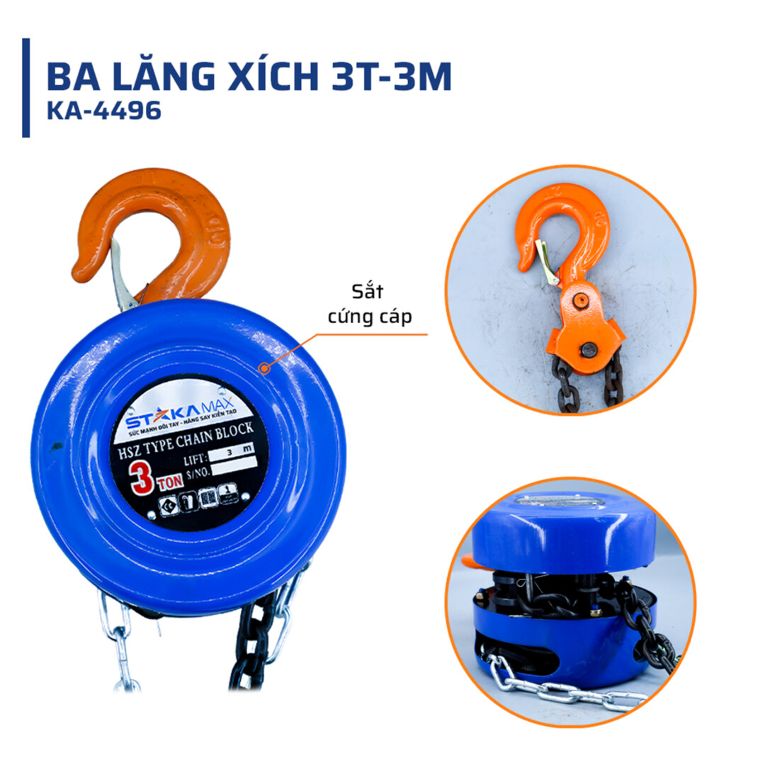Thông số kỹ thuật chi tiết của ba lăng xích 3T-3M STAKAMAX