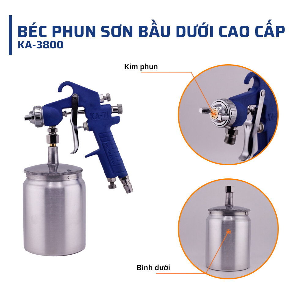 Cấu tạo béc phun sơn bầu dưới cao cấp STAKAMAX