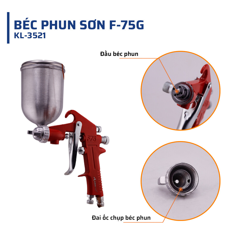 Cấu tạo chi tiết & Chất liệu béc phun sơn F-75G kalosmax