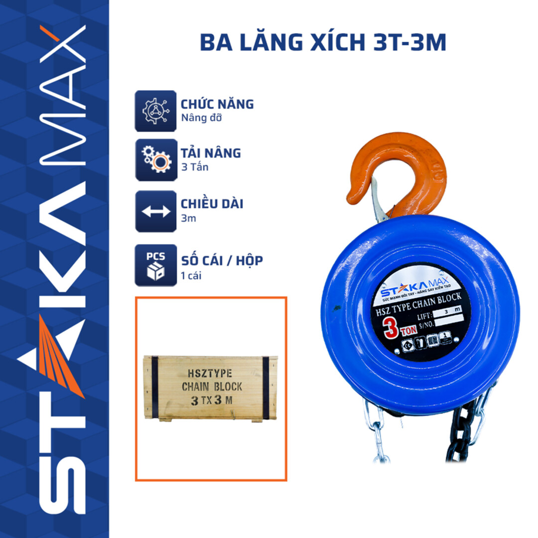 Ba lăng xích 3T-3M STAKAMAX (1C/H,1C/T)-N3