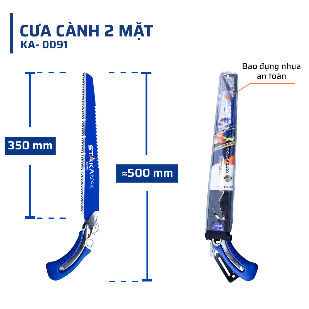 Thông số kỹ thuật cưa cành 2 mặt STAKAMAX