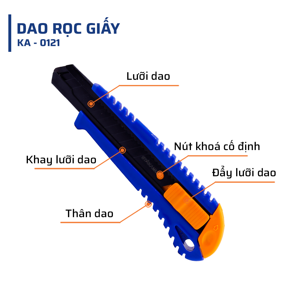 Cấu tạo & Chất liệu đặc biệt của dao rọc giấy STAKAMAX