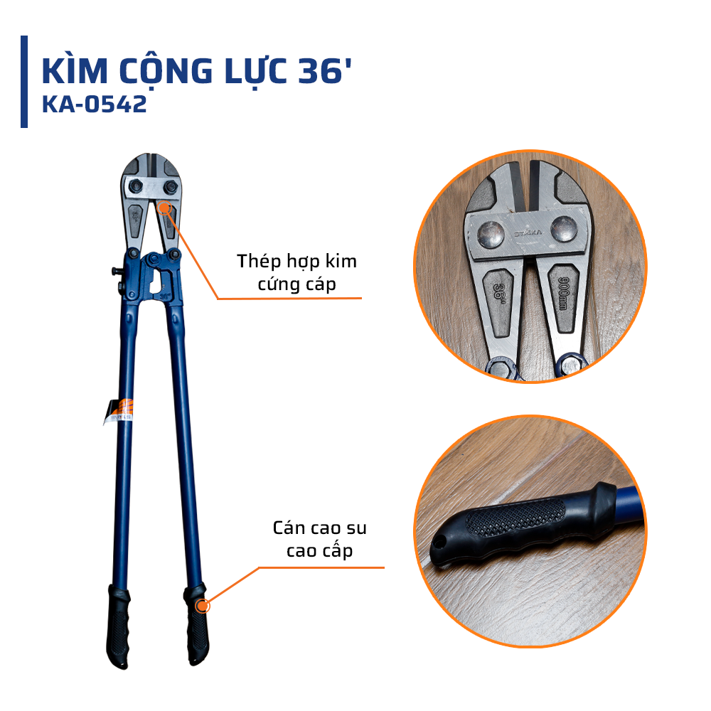 Cấu tạo đột phá & Chất liệu bền bỉ của kìm cộng lực 36'' STAKAMAX
