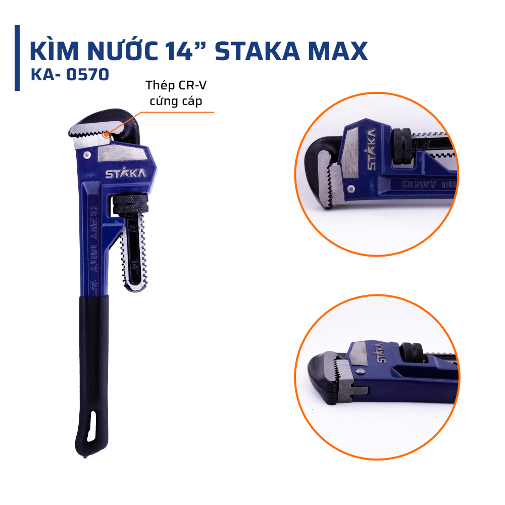 Cấu tạo đặc biệt của kìm nước 14'' STAKAMAX